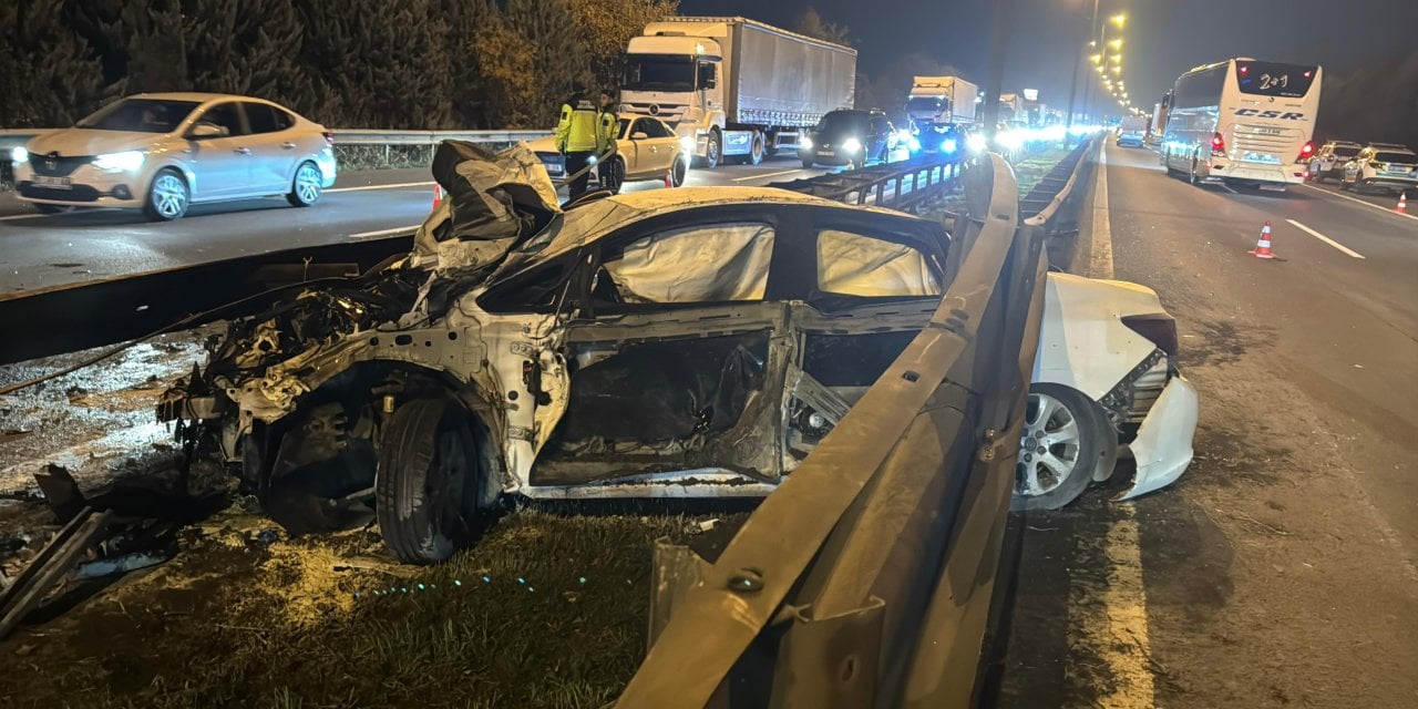 Anadolu Otoyolu’nda trafik kazası trafik yarattı